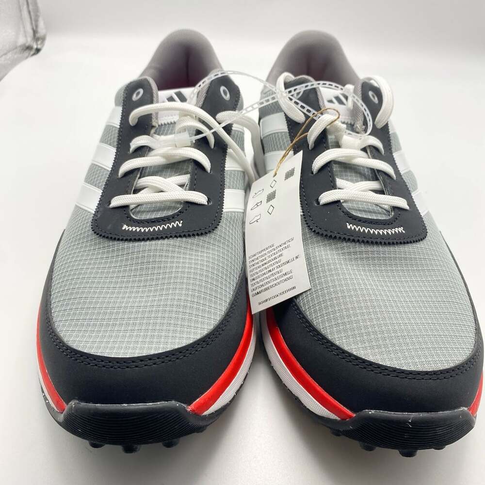 Adidas S2G 24 Golf Shoes Size 10.5 Grey White Red (G1008)
